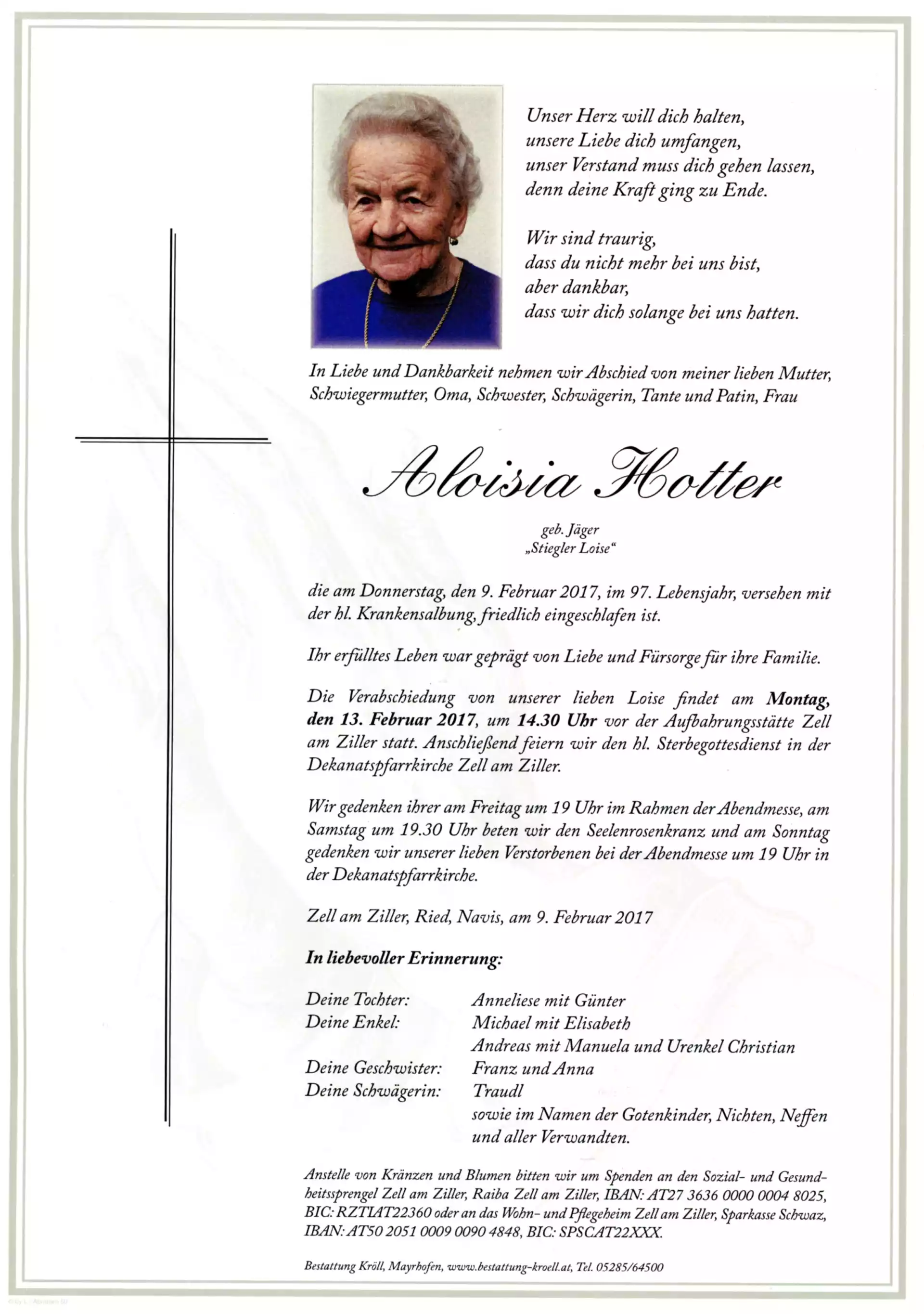 Parte von Aloisia Hotter